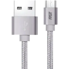Megastar 2M Micro USB FC-M001-3A Fast Charging Cable-Silver - Rokomari